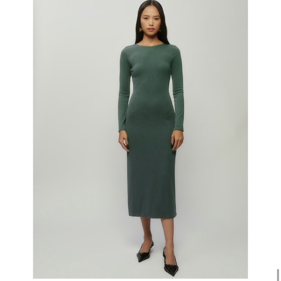 NWT Reformation Benedict Dress Juniper Medium - Picture 5 of 7